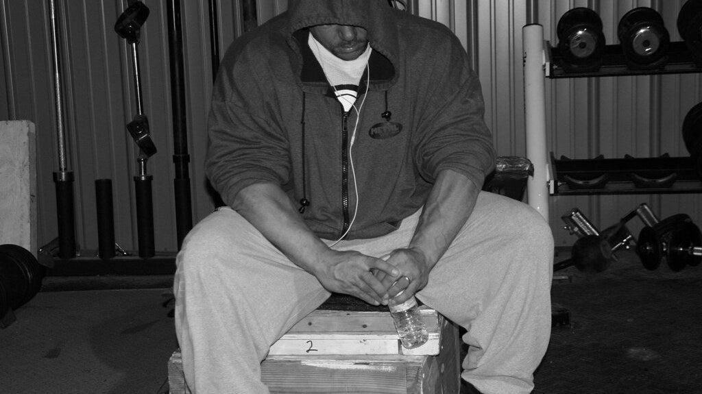 Dave sitting in gym - old pic