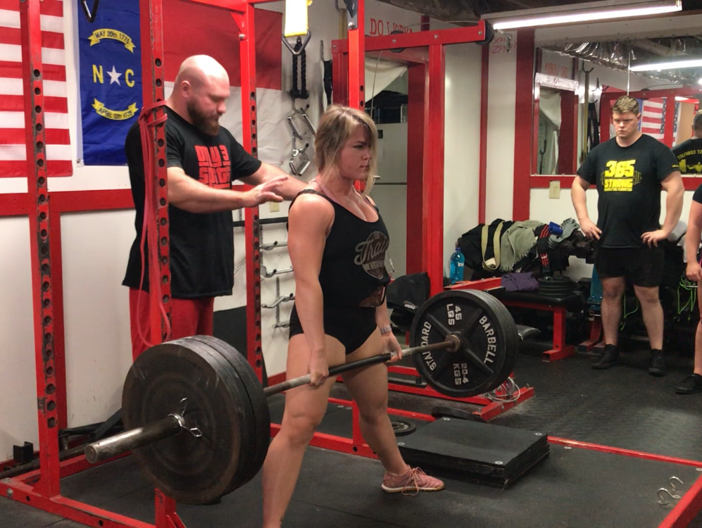 Training at Kallas Barbell -Block Pulls - 15 Weeks out