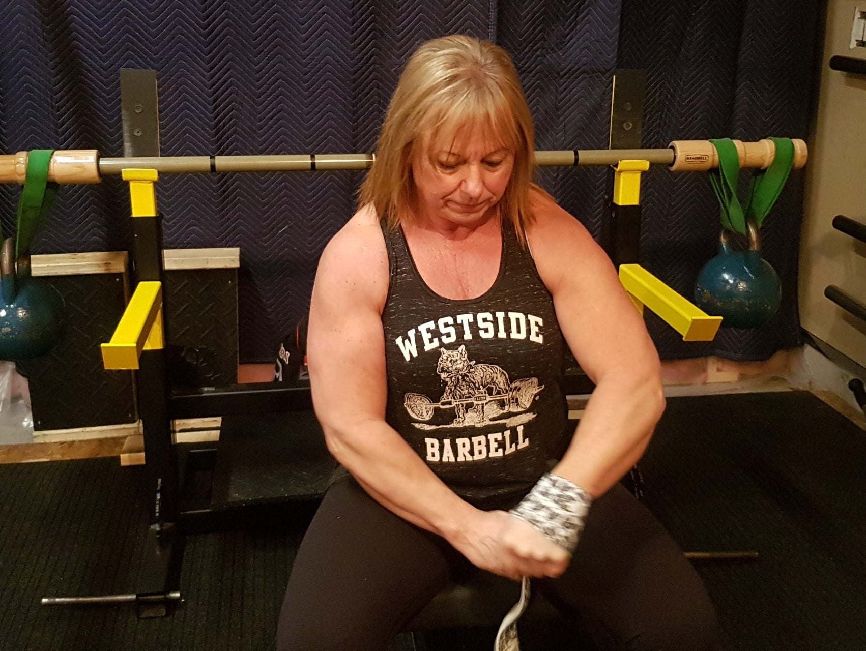 Bandbell Earthquake Bar Benching! (w/video)