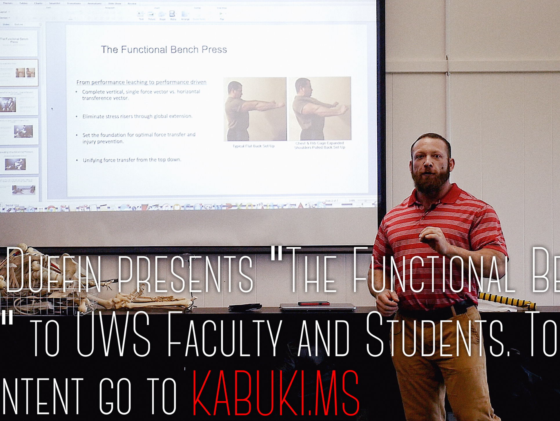 Destroying the Paradigm of what makes a "Functional Bench Press" - Presentation at UWS