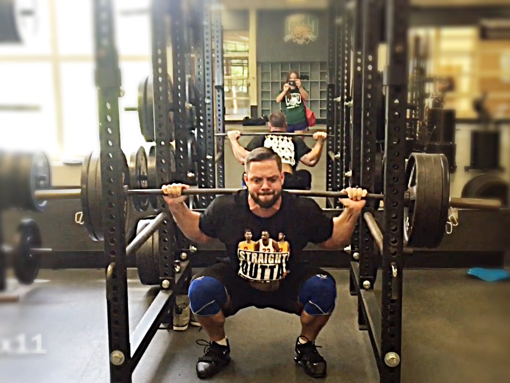 Squat: 360x11 (video) / with Paused Down Sets