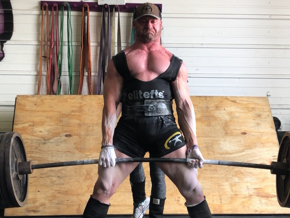 Max effort Deads with stiff bar and wagon wheels