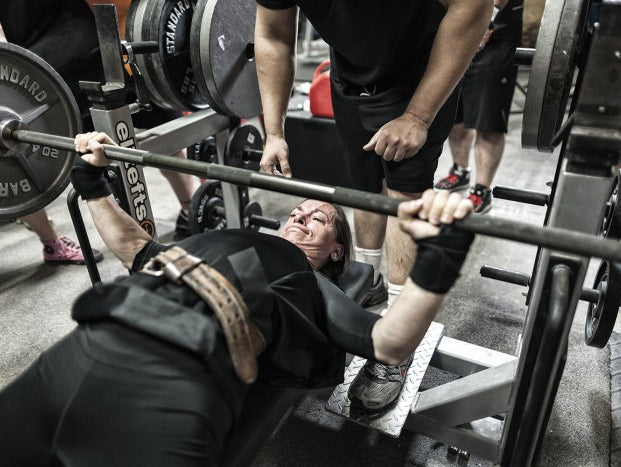 Bench - shirt work, tricep death and destroying the college kids (videos)