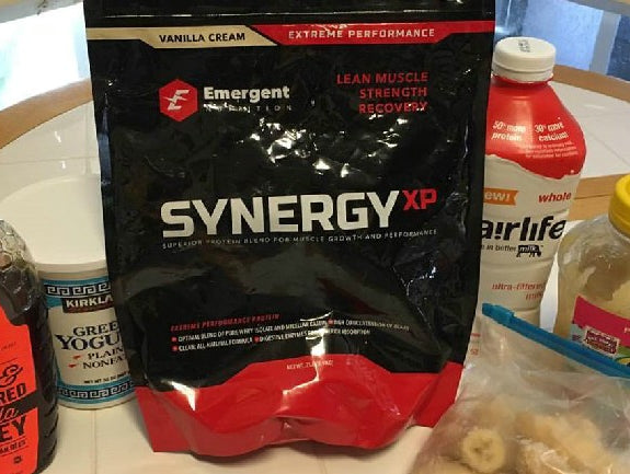 6/20- My modified morning weight gain shake and first day attempting to deadlift since re-tearing my hamstring at nationals