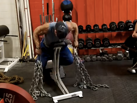 Prone Rows with Grenades and Chains