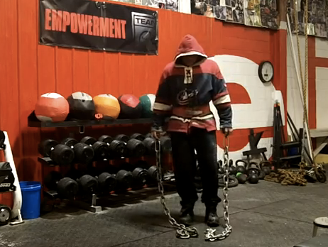 Standing Grenade Chain Front Raise