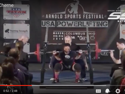 Gogginsforce lifter Lodrina Cherne at the Arnold 2016 USA Powerlifting Pro Raw Challenge