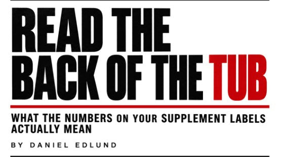 Read the Back of the Tub What the Numbers on Your Supplement Labels Actually Mean By Daniel Edlund