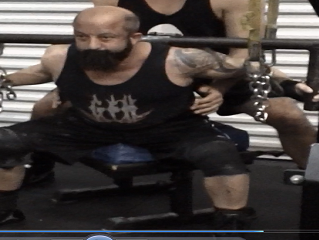 1/29- Raw Cambered Bar Squats w/video