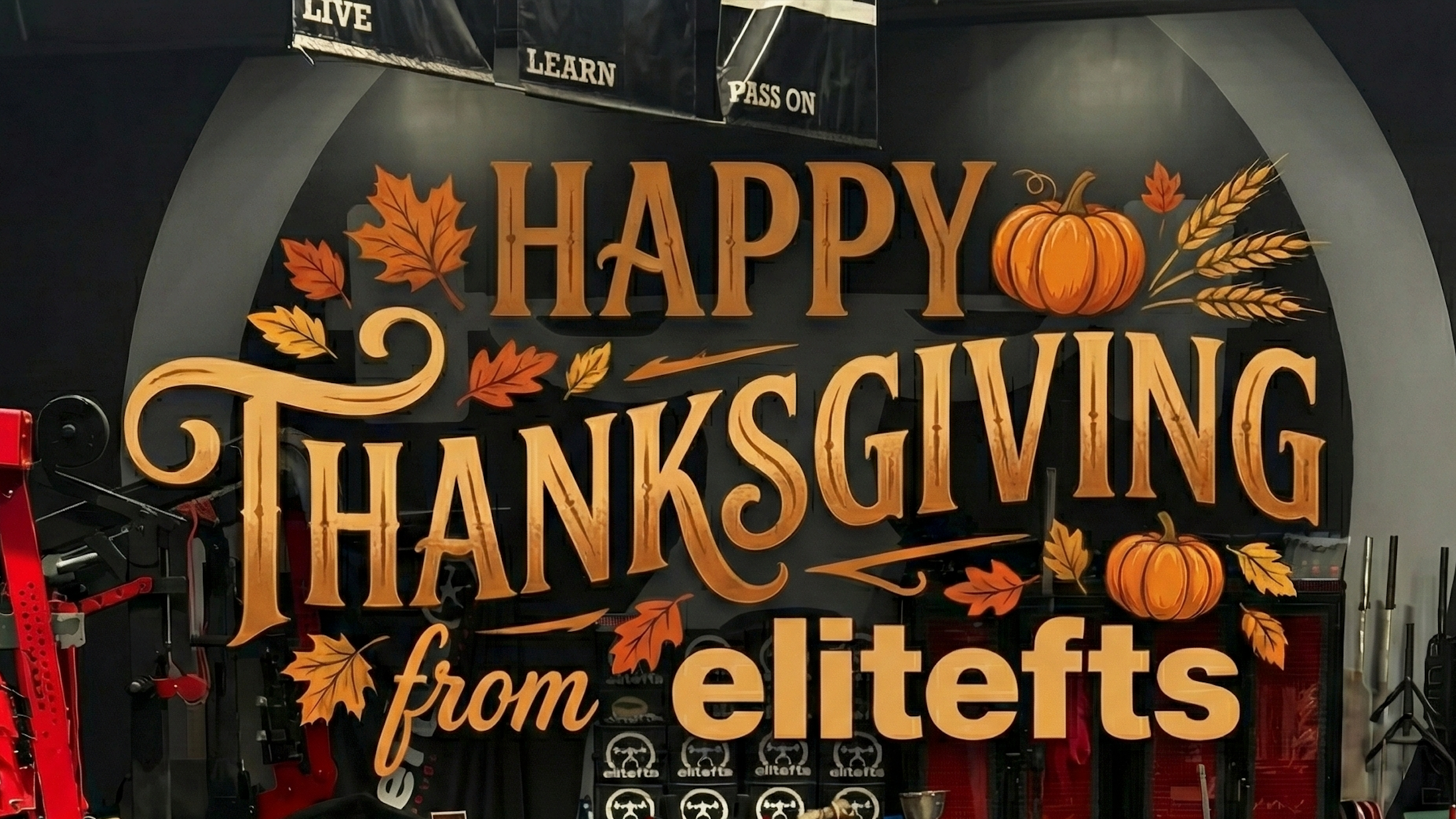 Thanksgiving Letter image, gym background