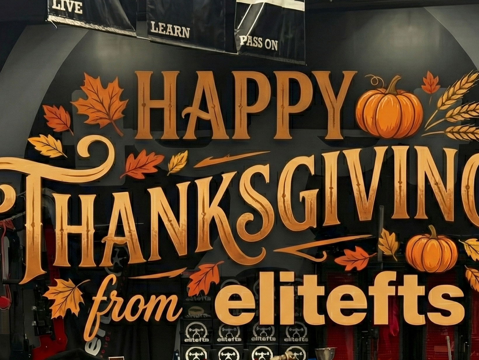 Thanksgiving Letter image, gym background