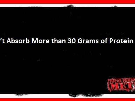 C.J. Murphy,; You Can’t Absorb More than 30 Grams of Protein at Once;