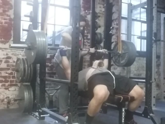495 Bench For Reps (w/ Reverse Bands)