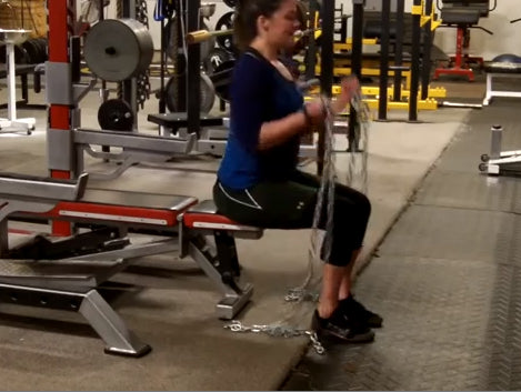 Seated Hammer Curl with Chains