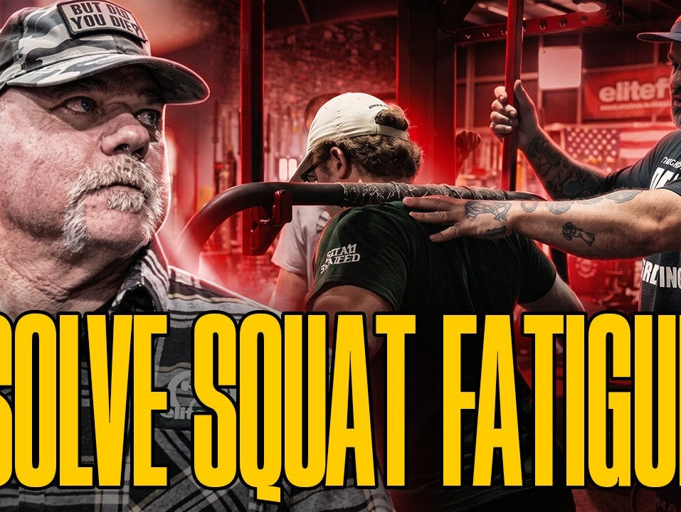 Anthony Olivea demonstrating an elevated-heel squat finisher to teach glute and erector engagement
