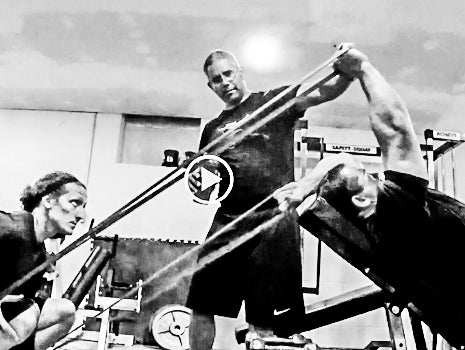 WATCH: Alternating Band Tension Incline Triceps Extensions