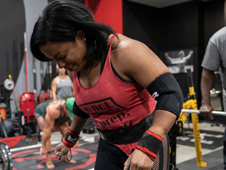 getting ready to bench press