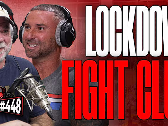 Dave Tate and Jason Manenkoff in the official Table Talk #448 video thumbnail, labeled Lockdown Fight Club.