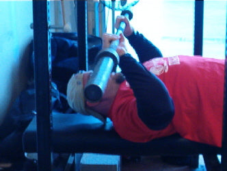 Close grip bench triples