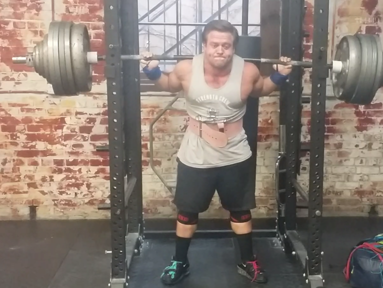 First Time Back to a Straight Bar? 700x3 Squat PR!