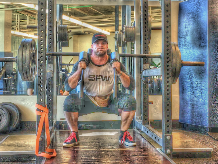 Heavy Squats with SSB and OHP