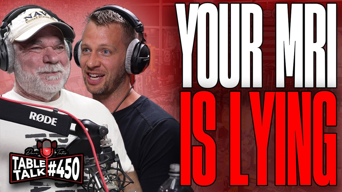 Dave Tate and Justin Farnsworth wearing headphones in the official Table Talk 450 thumbnail