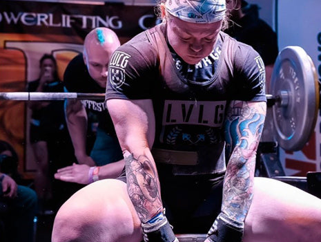 woman ready to bench