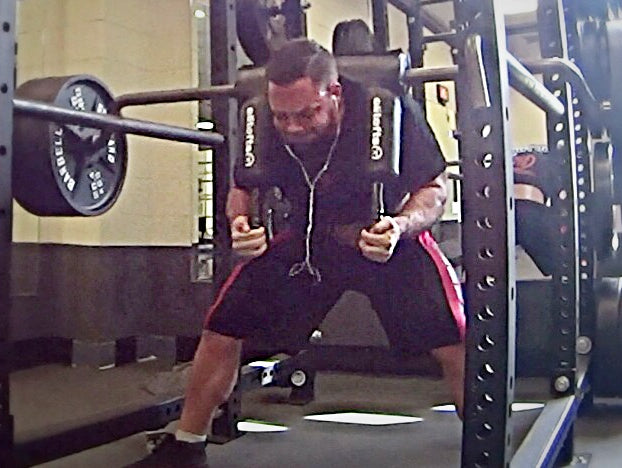 Max Effort Lower Wk1: Wide Stance Yoke Bar Good Mornings - 400x3 (Video)