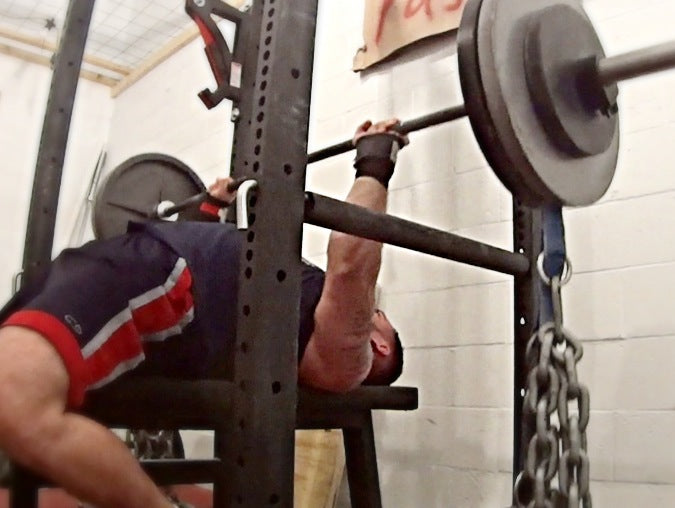 Dynamic Effort Bench Wk2: 8x3 w/ 175+chains & work up sets to 275+chains (Video)