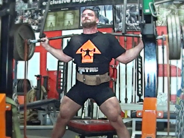 Dynamic Effort Squat Wk2: 325/345 with light bands+chains (Video)