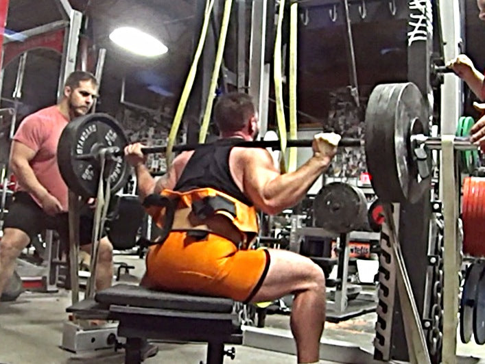Circa Max Squats Wk 2: 335lbs + 3 Average Bands per side (Video)