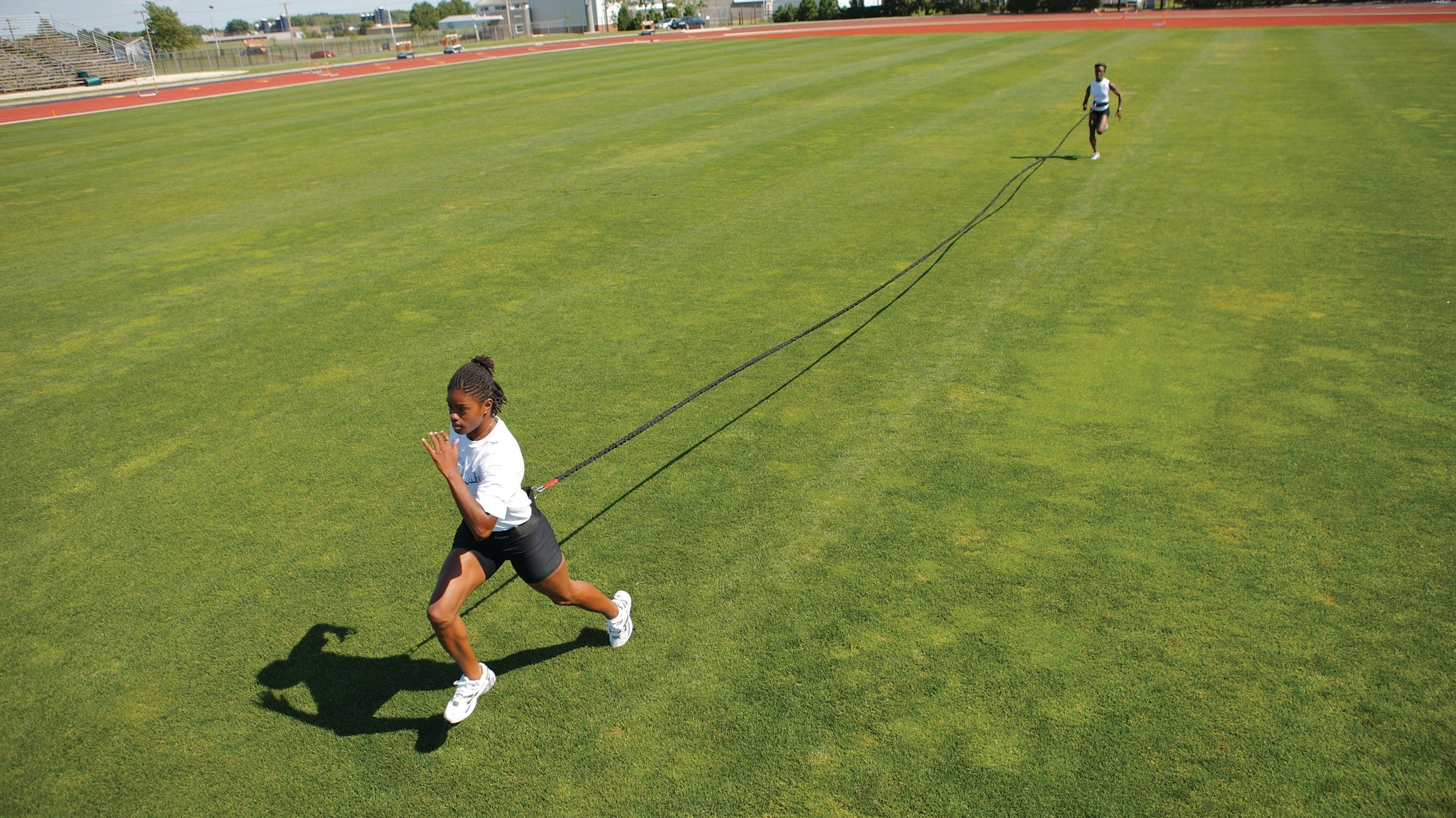 Woman Running in a field