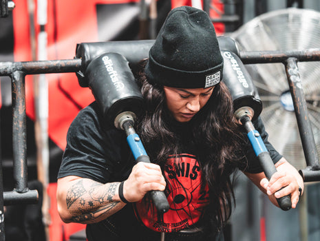 woman in training mode