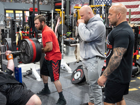 lifters watch max effort bench attempt