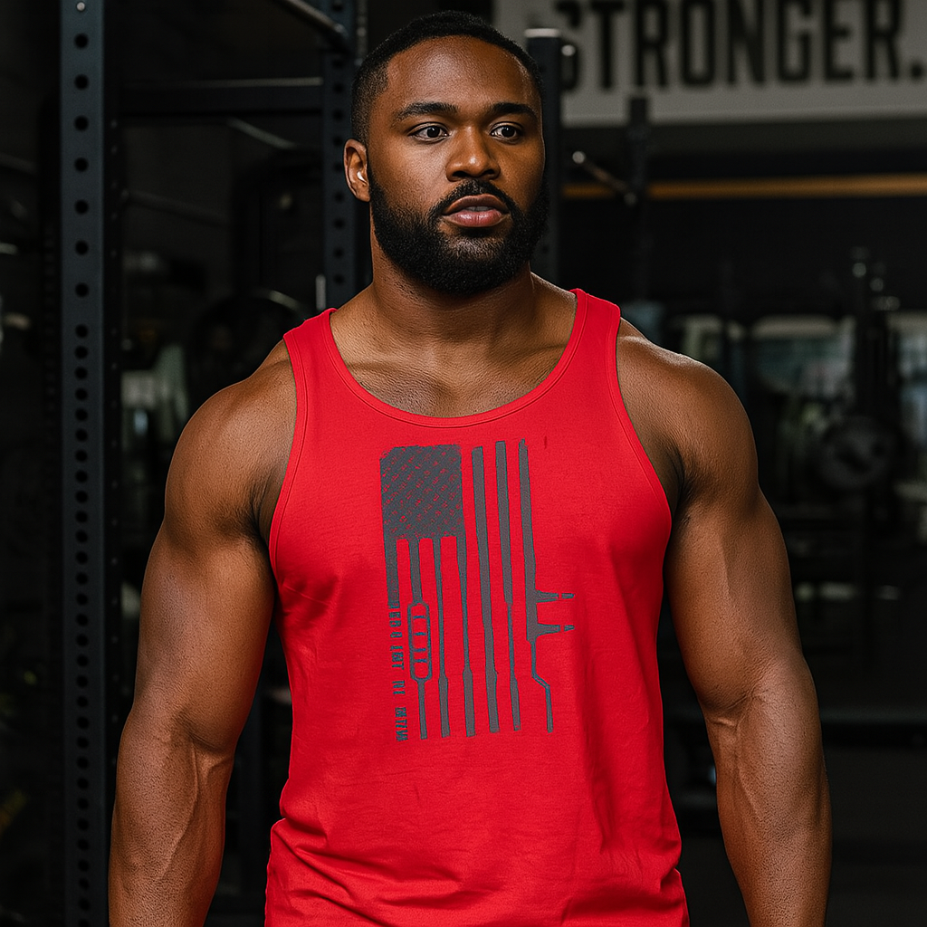 EliteFTS Flag Barbell Tank Top-all-groups