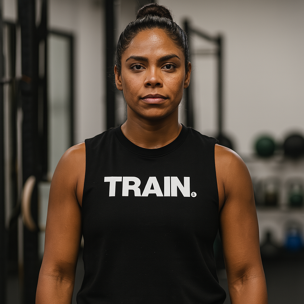 elitefts White Train Women's Racerback Cropped Tank-all-groups