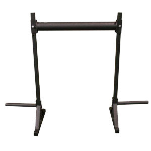 Black metal stand on a white background