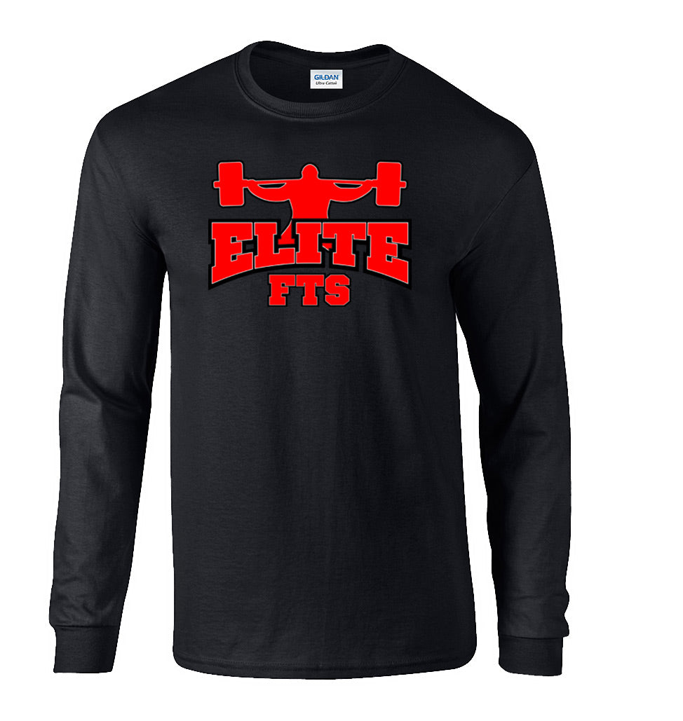 elitefts Block Squat Long Sleeve T-Shirt black