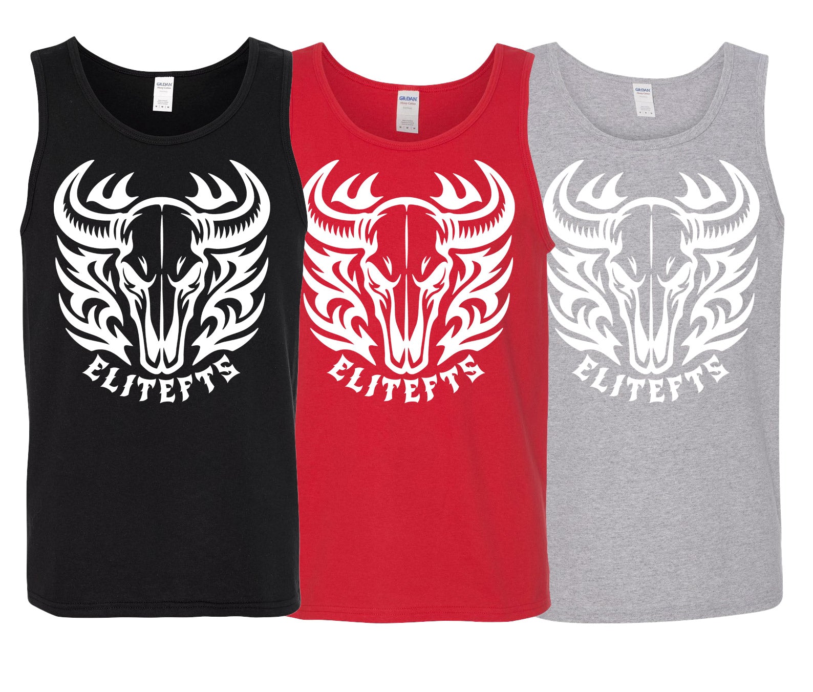 elitefts Bull Skull Tank Top