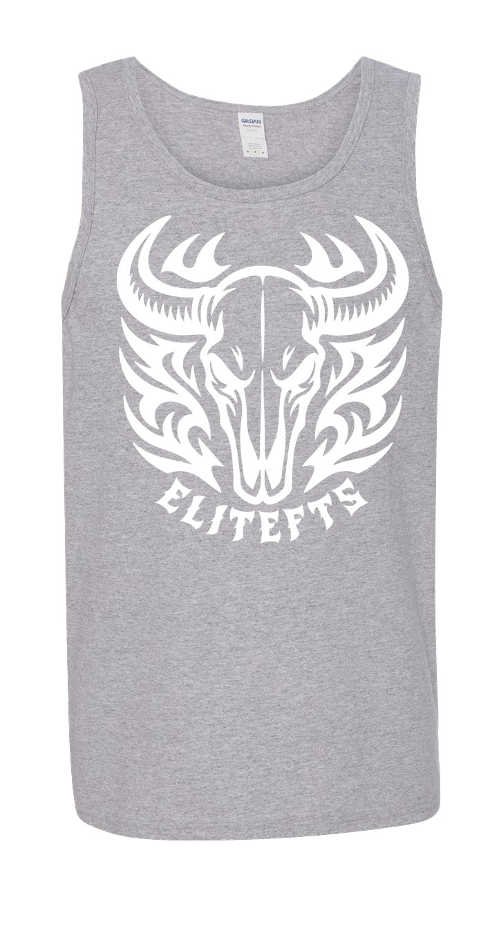 elitefts Bull Skull Tank Top grey