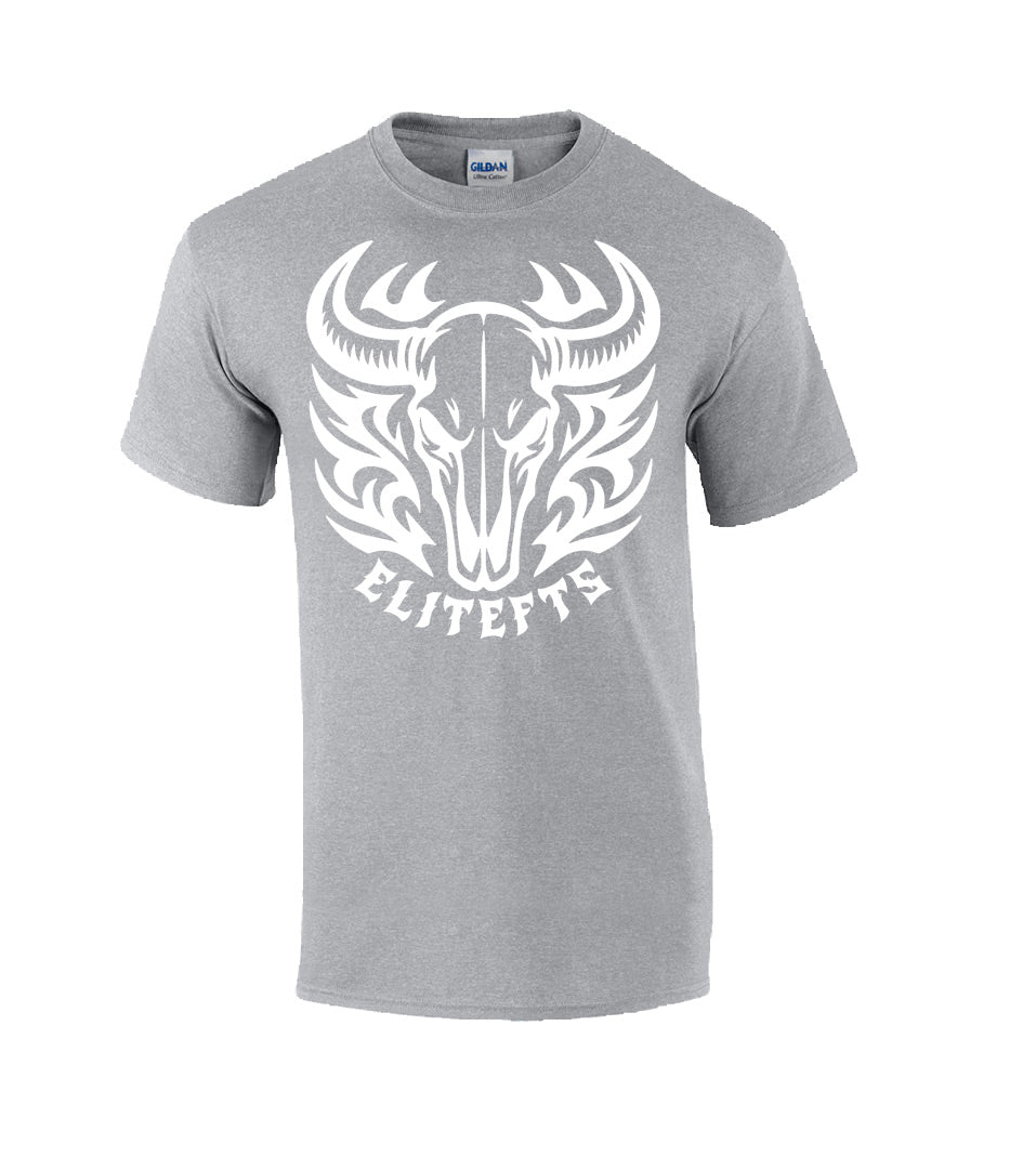 elitefts Bull Skull T-Shirt grey