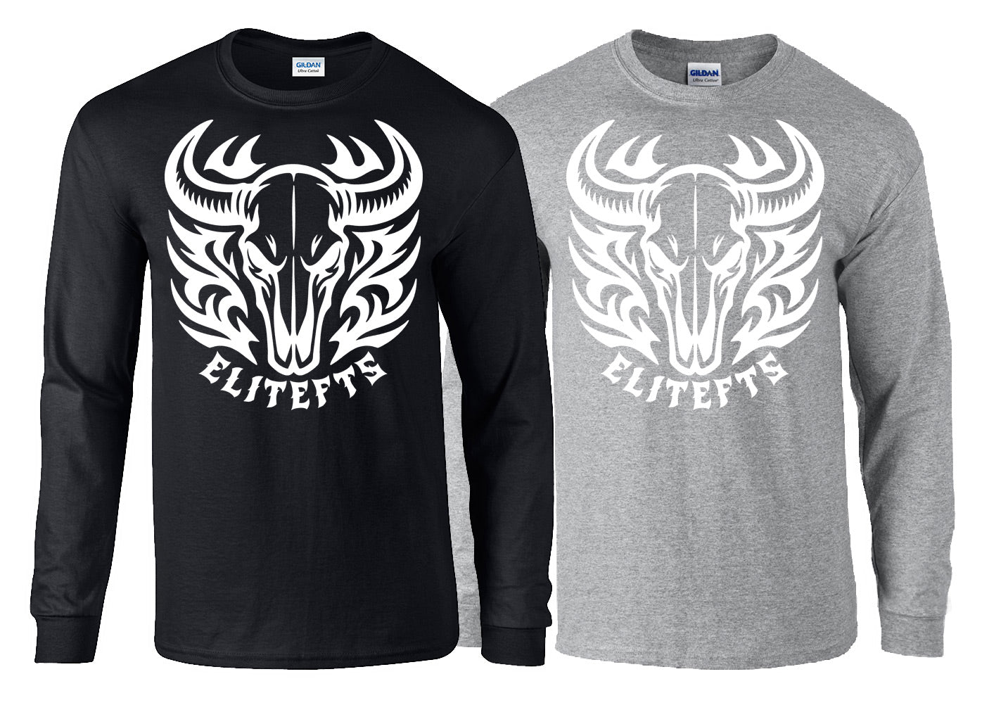 elitefts Bull Skull Long Sleeve T-Shirt