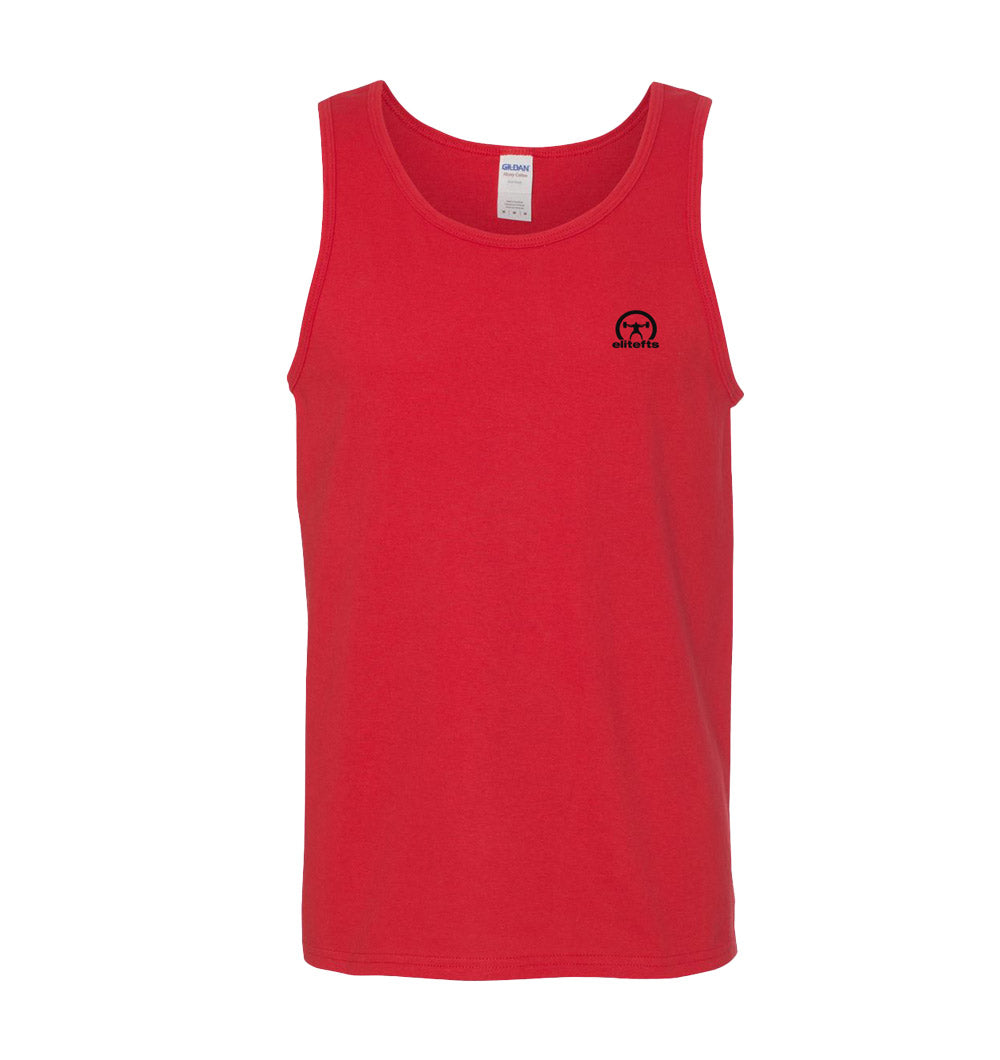 elitefts Crescent Black Small Tank Top red