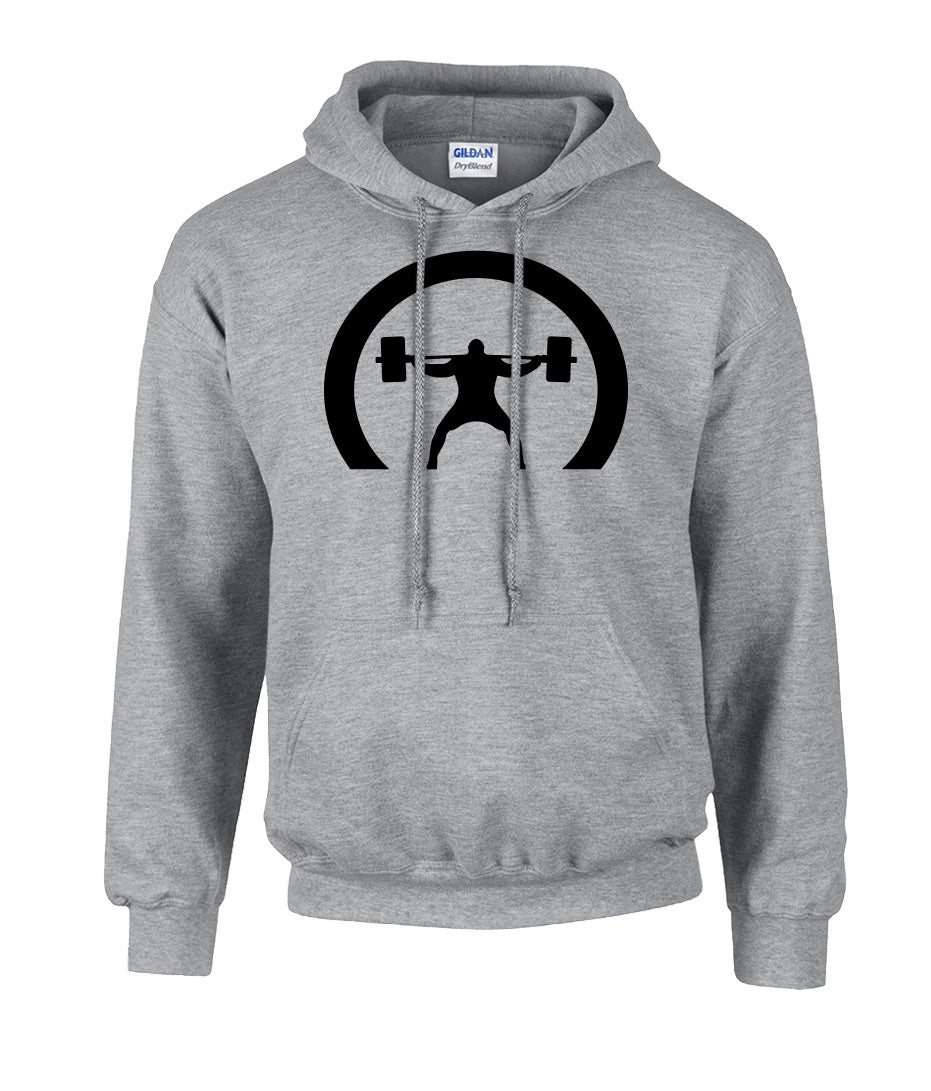 elitefts Crescent Only Black Hoodie grey