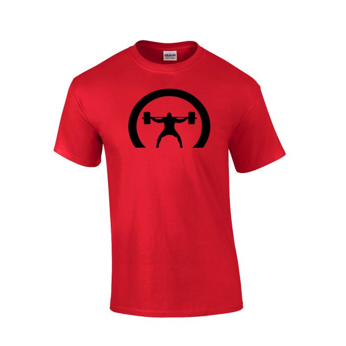 Crescent Only Black T-Shirt - red