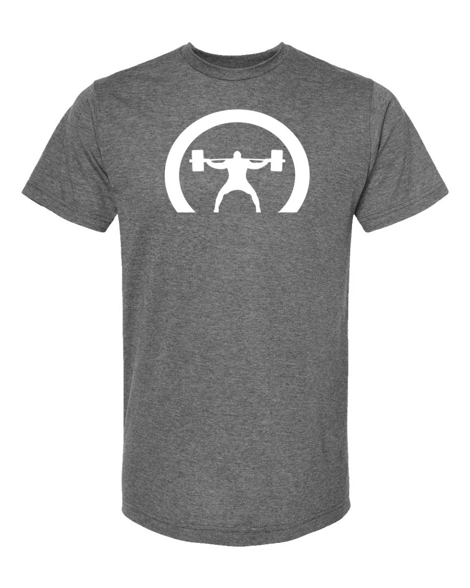 picture of elitefts Men's Crescent Only Premium T-Shirt grey