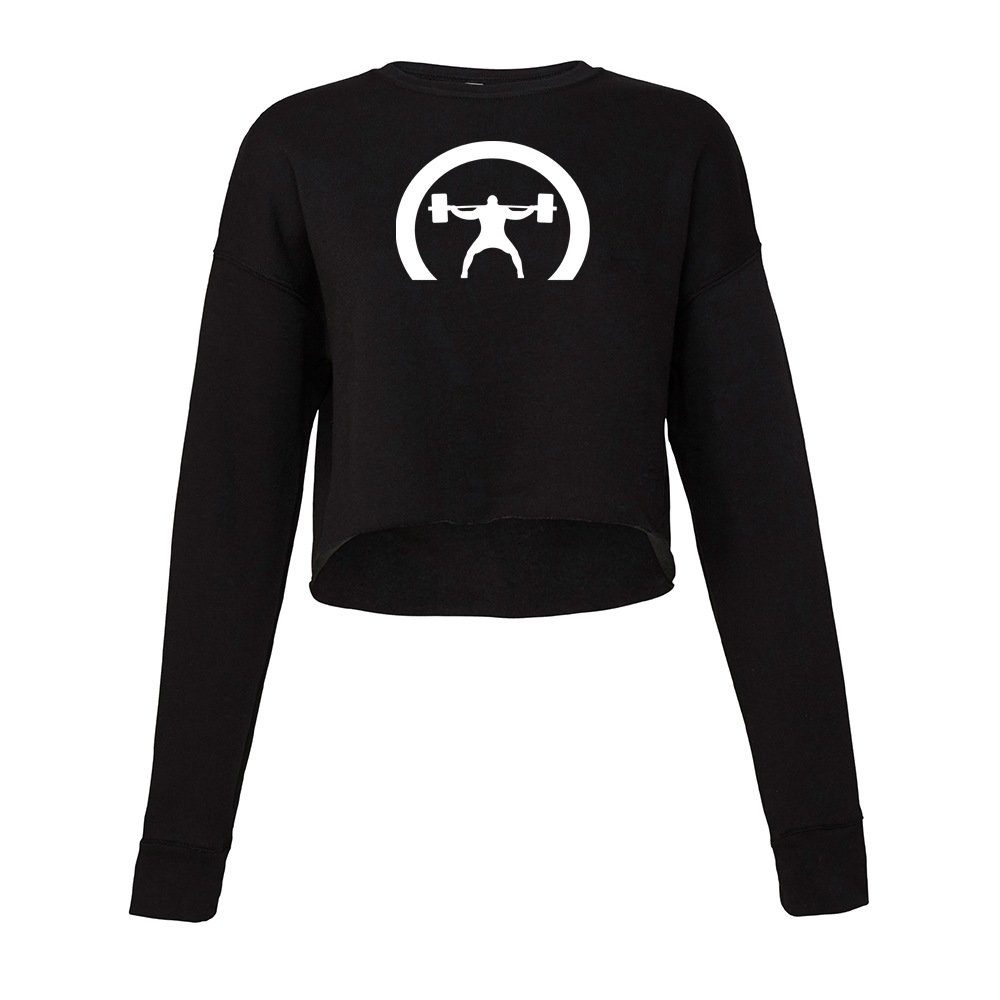 elitefts Crescent Only Women's Cropped Crew Fleece black