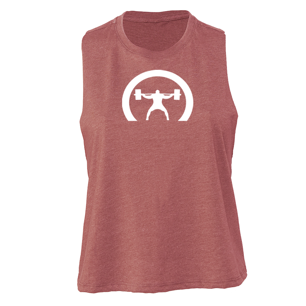 elitefts Crescent Only Women's Racerback Cropped Tank mauve