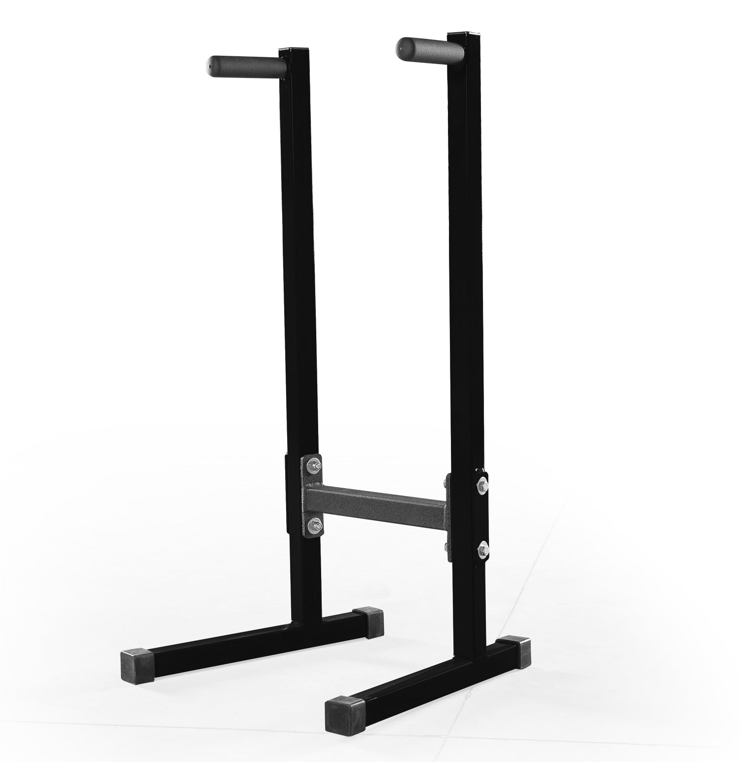 Black pull-up bar stand on a white background
