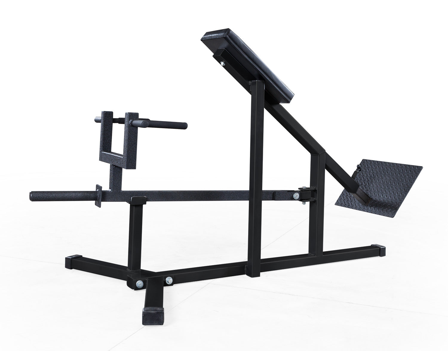 Black weightlifting machine on a white background